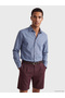 Lcw Vision Indigo Regular Fit Linen Blend Men's Shirt