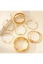 Viloa Multiple Gold Color Retro Geometric Knot Design Bracelet Set (7 Pieces Bracelets) - 5