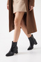 Women's Pointed Toe Heeled Boots Black Yanki - 3
