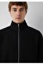 Zippered High Collar Tight Texture Regular Fit Men's Sweatshirt. - 4