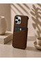 iPhone 15 Pro Max (6.7 Inch) Compatible Leather Phone Case with Open Sides, Frameless Slim Design, Card Holder Compartment and Card Slot - 3