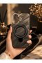 iPhone 17 Compatible Premium Stone Glossy Pearlescent Case with Stand – Camera Frame, Stylish Design, Shock Absorbing