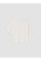 Two Mt Shop Quality Lcw Vision White Combed Cotton Plain Narrow & Slim Short Sleeve Women's T-Shirt - 6