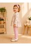Minella Moda Girl's Two-Piece Set with Floral Pattern Bandana - 3