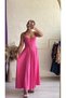 Pink Corset Form-Fitting Modal Maxi Dress with Bustier - Draped A-Line with Gipeli Back Detail - 2