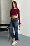Women's Cut-Off Hem Distressed Jean Trousers - 2