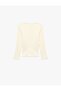 Cotton Long Sleeve Crew Neck Bow T-Shirt - 5