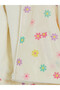 Hooded Floral Girl's Plush Coat - 4