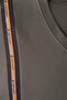 Women's Khaki Winter V-Neck Stripe and Stone Detailed Accessory Tracksuit Set - 5