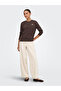 Jdyparıs L/S Emb Sweat Jrs Noos Brown Women's Sweatshirt 15221015 - 5