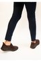 1435 Eren Shoes&Bag Genuine Leather Nubuck Flat Heeled Women's Casual Shoes with Rubber Detail on the Sides Real Leather Brown - 5