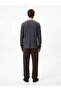 Regular Fit Crew Neck Long Sleeve Gray Sweatshirt - 2