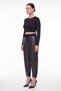 Women's Black Winter Trousers with Leather Front Detail and Accessories - 2