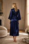 Satin Navy Blue 2-Piece Set - 2