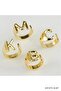 Spt-Gld Lettered Luxury (05244) Metal Ring - 2