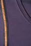 Women's Navy Blue Winter V-Neck Stripe and Stone Detailed Accessory Tracksuit Set - 5