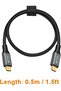 كيبل USB C الى USB C قصير من اكس سبرينج، كيبل شحن سريع بطول 1.5 قدم، يدعم فيديو 8K@60Hz وتوصيل طاقة - 4
