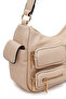 Women's Beige Long Strap Shoulder Bag Ab100025Sv - 8