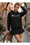 Champion Large Printed Sweatshirt Boyfriend Hoodie - 2