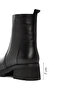 Women's Black Zippered Leather Boots Wf170010Df - 4