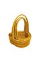 Set of 3 Natural Wicker Baskets with Handles - Multipurpose Storage, Gifts - 4