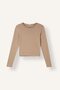 Striped Fitted Crew Neck Ribbed Long Sleeve T-Shirt H7855Ax26Au