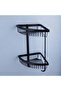 Royal Black Double Corner Bathroom Organizer - Elegant Space-Saving Design and High Quality. - 2