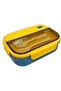 Joyshree Durable Lightweight Reusable 3 Compartment Bento Lunch Box with Spoon and Fork for Meal