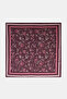 Floral Pattern Twill Scarf Plum