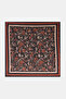 Floral Pattern Twill Scarf Dark Brown-Tile