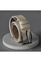 Genuine Leather Men's Beige Sports Belt 3.5 cm