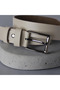Genuine Leather Men's Beige Sports Belt 3.5 cm - 3