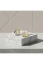 Women's Gold Color Zircon Stone Sparkling Drop Design Elegant Stud Earrings - Luxury Evening Dress and Daily Use Gift Jewelry - 4