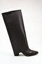 Women's Snap-On Boots Brown Leather - 6