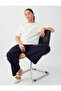 Purple Pocket Detailed Cotton Blend Denim Trousers - 4