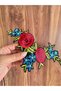 27X11 cm Iron-On Embroidery Floral Arma Sewing Applique - 4
