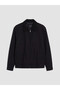 Ozmarka New Season Black Relax Fit Velvet Collar Men's Jacket - 5
