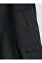 Navy Blue Regular Fit Hooded Men's Jacket - 8