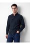 Ozmarka New Season Navy Blue Regular Fit Oxford Men's Shirt