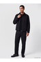 Ozmarka New Season Black Relax Fit Velvet Collar Men's Jacket - 2