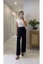 Aytes Dark Anthracite Belt Detailed Palazzo Trousers