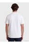 Vizyon New Season White Polo Collar Pique Men's T-Shirt - 4