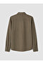 Ozmarka New Season Green Slim Fit Textured Men's Shirt - 7