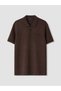 Vizyon New Season Brown Polo Collar Men's T-Shirt - 4