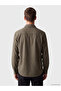 Ozmarka New Season Green Slim Fit Textured Men's Shirt - 4