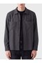 Peak New Season Anthracite Loose Fit Dobby Men's Shirt - 3