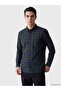 Ozmarka New Season Green Regular Fit Plaid Gabardine Men's Shirt