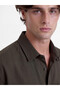 Ozmarka New Season Brown Relax Fit Men's Shirt - 3