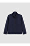 Vizyon New Season Navy Blue Regular Fit Stand Collar Men's Jacket - 4
