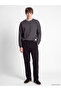Özmarka New Season Black Men's Trousers with Elastic Waist